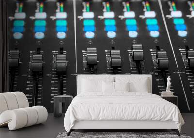 Adjusting Audio Mixing Console Wall mural