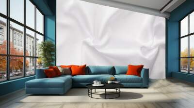 White silk fabric background Wall mural