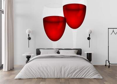 Red wine in a glass Wall mural