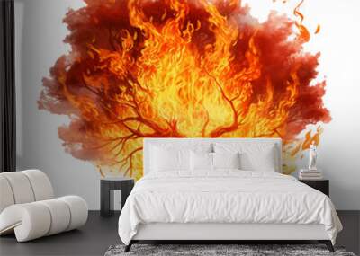 burning tree Wall mural