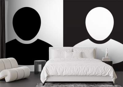 User icon vector. Profile icon sign symbol. Profile vector icon illustration isolated on white and black background	 Wall mural