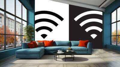 Wi Fi icon vector. Wireless sign symbol in trendy flat style. Wifi vector icon illustration isolated on white and black background Wall mural