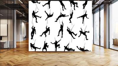 climber set silhouette 2 Wall mural