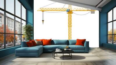 construction crane yellow Wall mural