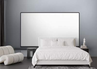 laptop grey background with reflect Wall mural