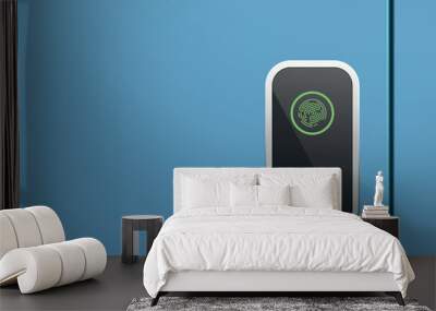 modern digital door lock with finger print Wall mural