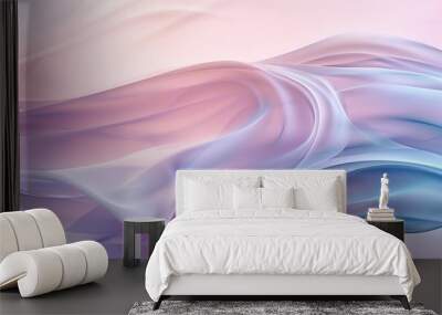 Abstract background with soft pastel colors and wavy shapes. Wall mural