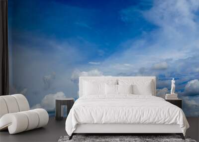 Clouds at blue sky. Wall mural