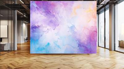 Abstract colorful watercolor for background. Watercolor painting on canvas, Paint textures as a colorful abstract background, wallpaper, pattern, art print, etc, AI Generated Wall mural