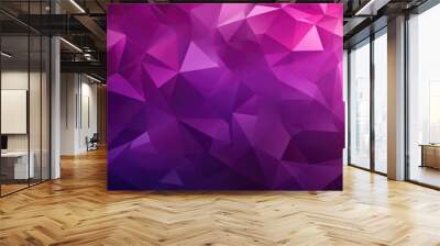 an image of a vibrant purple abstract background with overlapping triangular shapes, purple geometri Wall mural