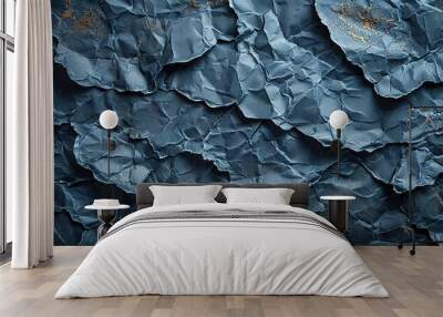 The texture of folded black toner paper is layered with a cool poster overlay design. Wall mural