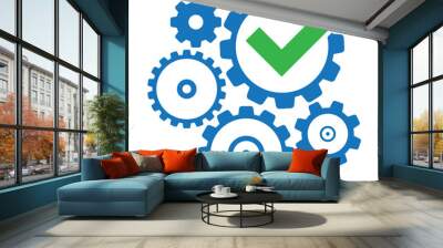 cogs mechanism teamwork Wall mural