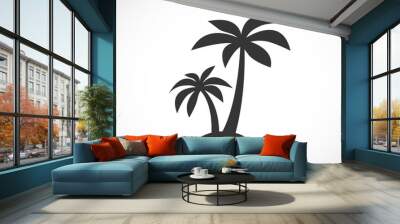 palm tree island icon Wall mural