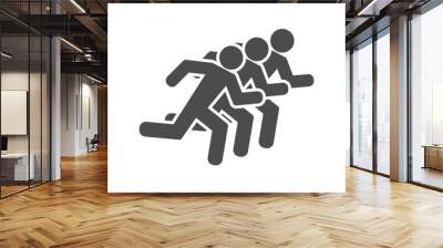 running men group icon Wall mural