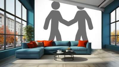 two person handshake Wall mural