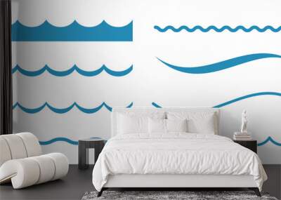 water wave set Wall mural