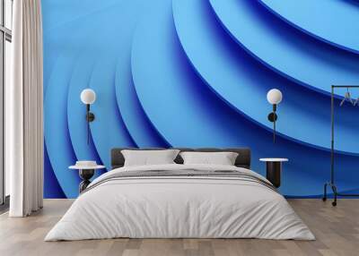 Abstract geometric shapes in a round background. Circle design with digital textures. Wall mural