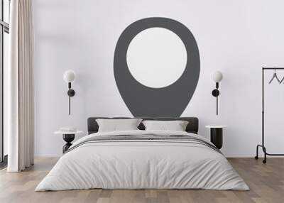 flat vector icon. on a gray background with shadow. sign locatio Wall mural