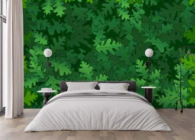 Oak leaves seamless texture Wall mural