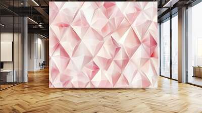   A stunning pink wallpaper with intricate paper patterns throughout and the lower half of the wall Wall mural