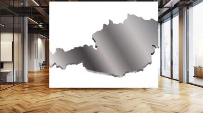 3 d map of Austria with a metal gradient Wall mural