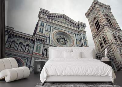 Amazing architecture of main cathedral in Florence, Italy Wall mural