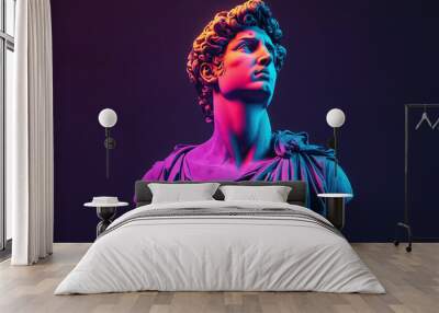 Ancient Greek bust of David Wall mural