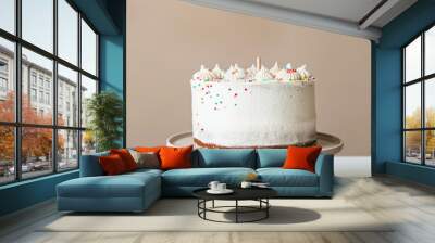 Birthday Cake mockup, Cake Topper mockup Wall mural