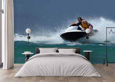 man drive on the jetski Wall mural