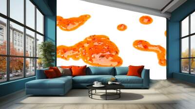 Brush strokes  sweet chili sauce  sauce  isolated on white background. Wall mural