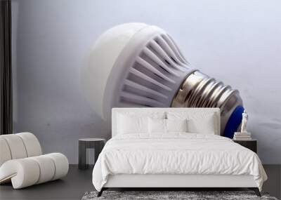 energy saving light bulb on white background Wall mural