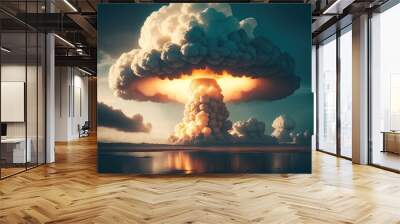 explosion nuclear bomb, ai generative Wall mural