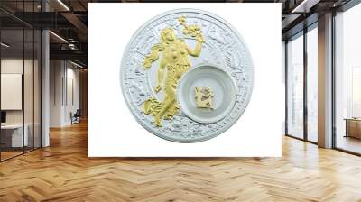 Virgo. The Maiden. Belarus silver coin zodiac astrology    isolated white background Wall mural