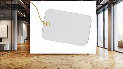 blank label isolated on white Wall mural