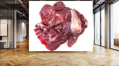 Pieces of raw beef meat Wall mural