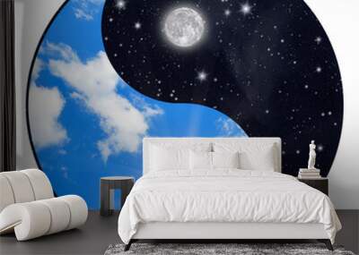 Sun and moon Wall mural