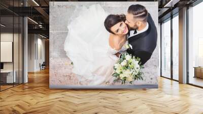 beautiful wedding couple Wall mural