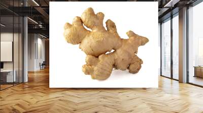 Fresh ginger isolated on a white background. Wall mural