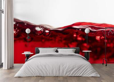 Red wine isolated on a white background. Wall mural