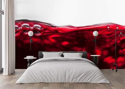 Red wine on white background Wall mural