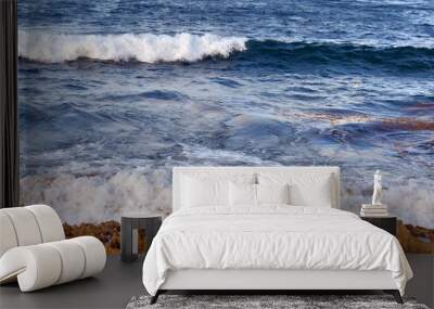 waves on shore of the sea Wall mural