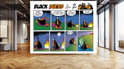 Black Ducks Comic Strip episode 17 Wall mural