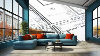 correction blueprints Wall mural