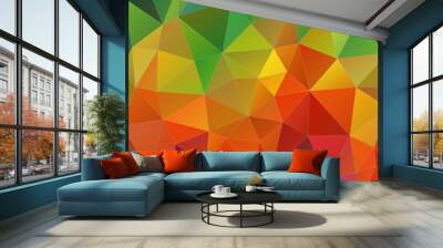 Abstract 2D geometric colorful background Wall mural