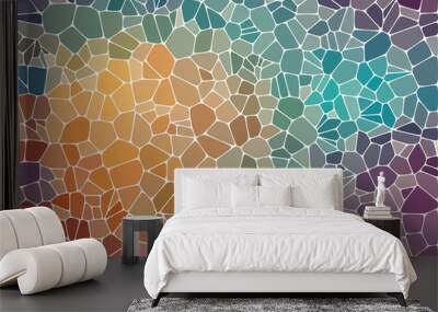 Colorful abstract mosaic background Wall mural