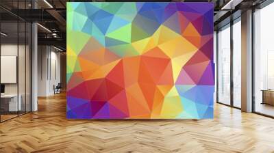 Flat triangle multicolor geometric triangle wallpaper Wall mural