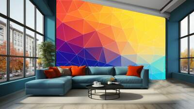 Fresh color triangle wallpaper Wall mural