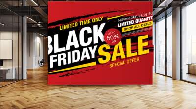 Black friday sale banner layout design Wall mural