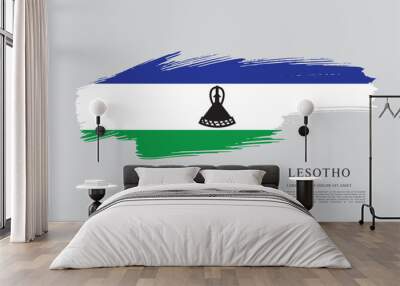 Flag of Lesotho vector illustration Wall mural