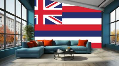 Flag of the State of Hawaii. United States of America Wall mural